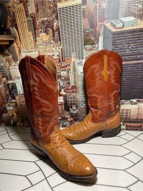 Ferrini Boots Two-Tone Brown/Tan Western Cowboy Boots